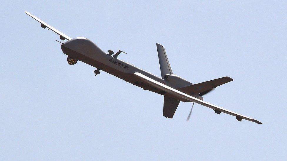 file pic of MQ-9 Reaper drone in the air