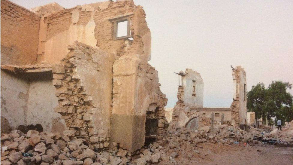 Building destroyed by war