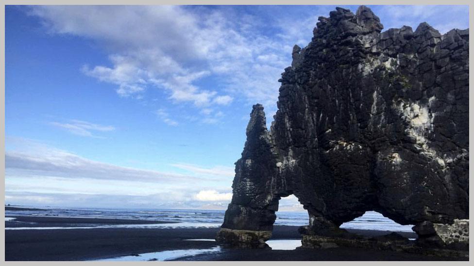 A beach scene, Reykjavik, Iceland