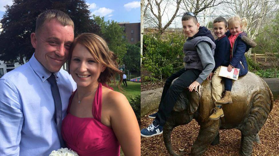 Nicola Carnell with fiance Haydn French, her sons Benjamin, 10, and Arlow, 5, and soon-to-be step-daughter, Mya, 6