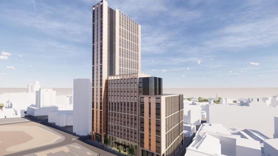 Proposed tower block in Sheffield, tallest in Yorkshire