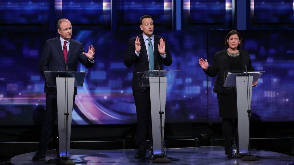 Micheál Martin and Leo Varadkar (left and centre) have consistently ruled out governing with Sinn Féin