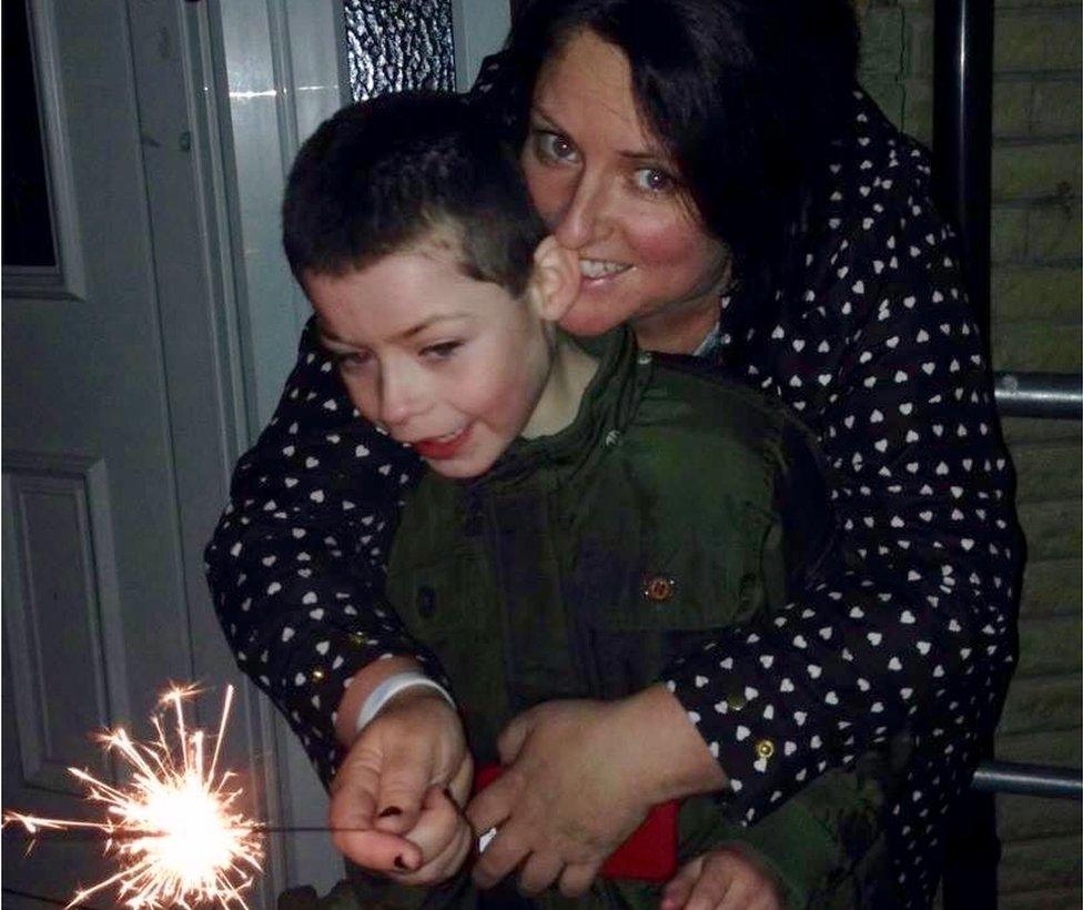 Joanne Senior with her son Charlie