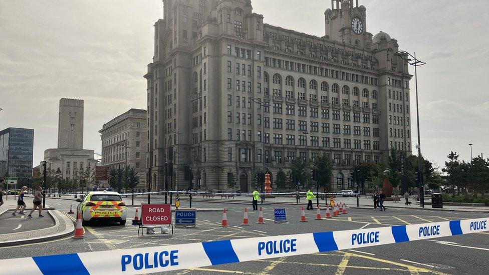 crime scene cordoned at the Strand