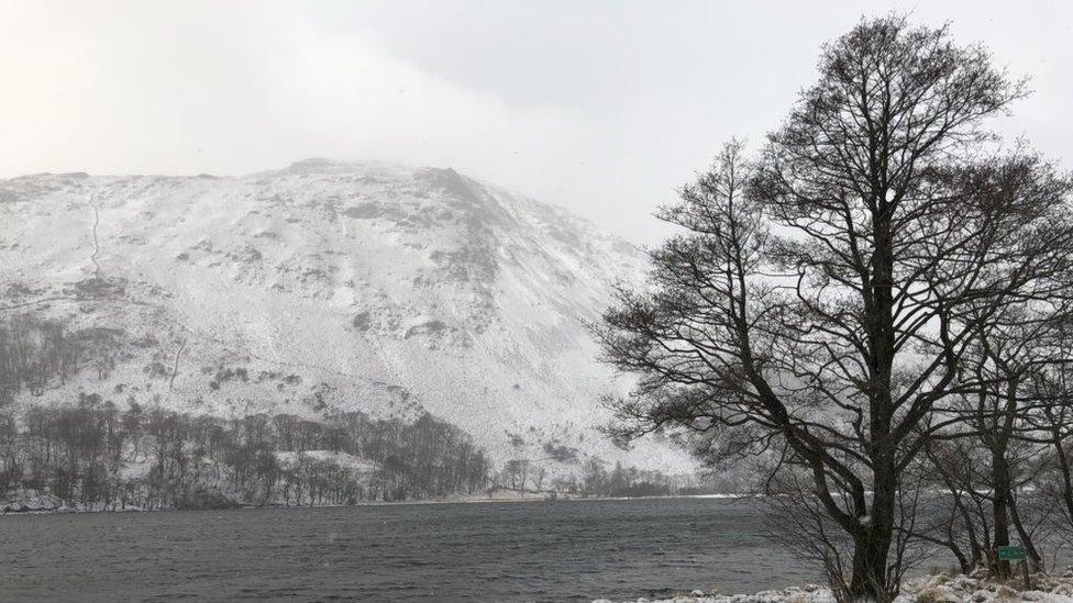 Snow over Snowdonia