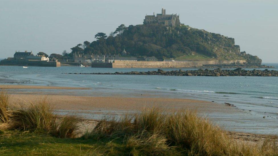 Saint-Michael's-Mount-in-Mounts-Bay-in-Cornwall.