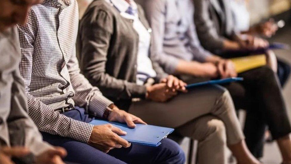 People wiating for job interview