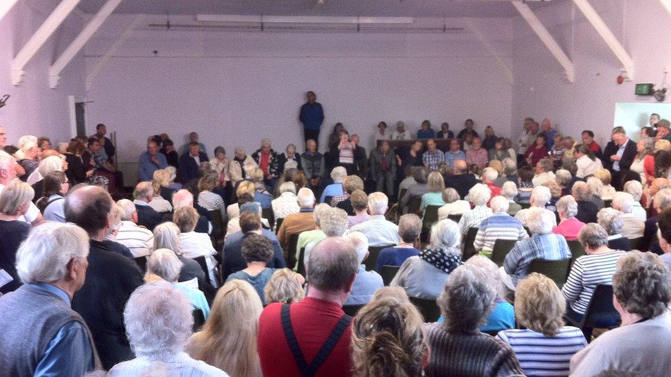 Hospital closures meeting, Halesworth