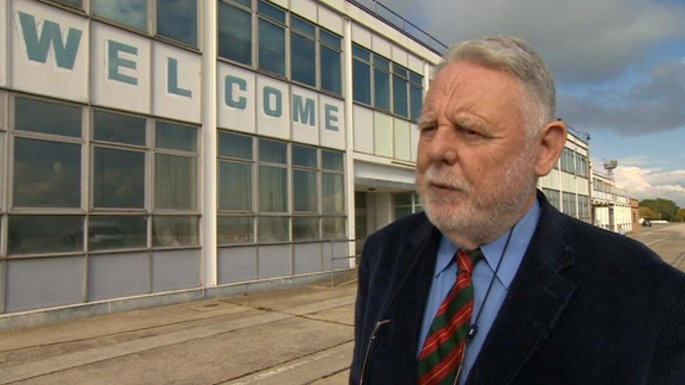 Terry Waite at the former RAF Lyneham base