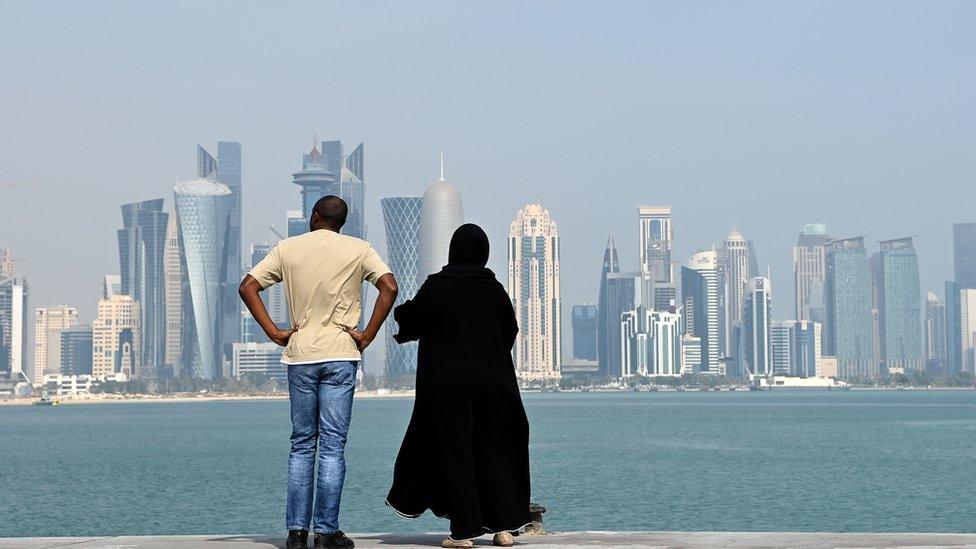 Downtown Doha - around 20 minutes from where Wales will be playing