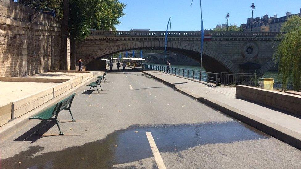 Paris city beach