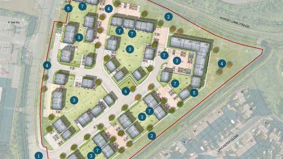 Plan of 80 homes to be built