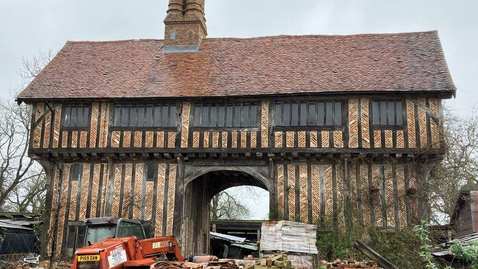 A relocated barn in Blythburgh, made from French oak