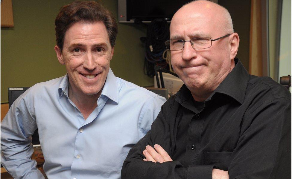 Rob Brydon and Ken Bruce