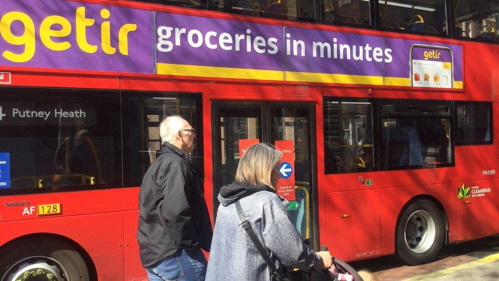 Getir ad on bus (photo: Robert Plummer)