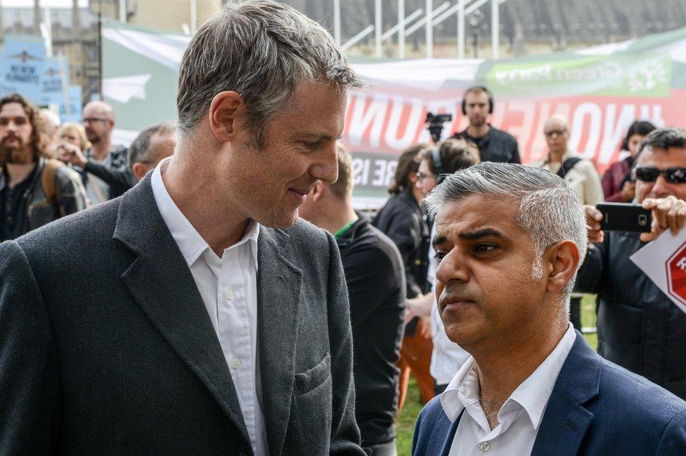 Zac Goldsmith (left) and Sadiq Khan