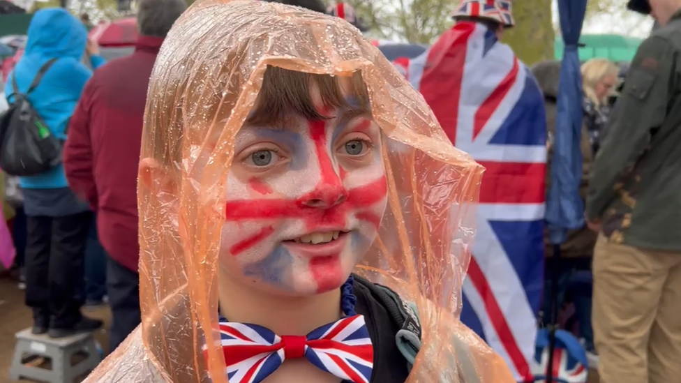 Jack dressed up as a Union Jack