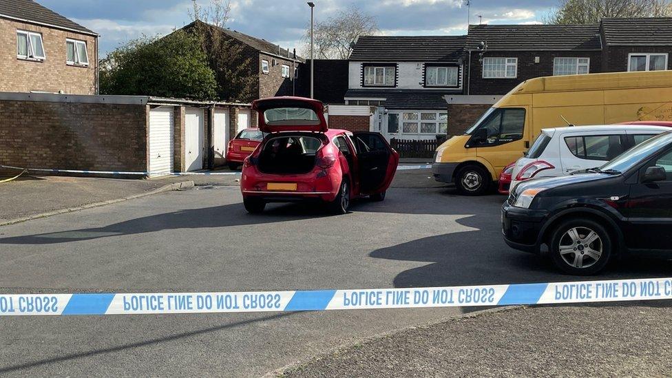 Car at scene in Brighton Road