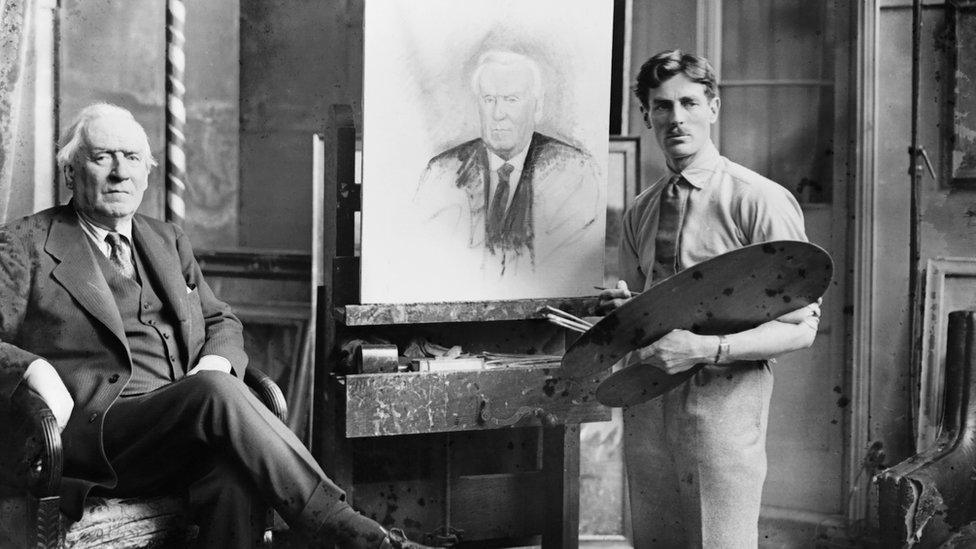 Herbert Asquith having his portrait painted