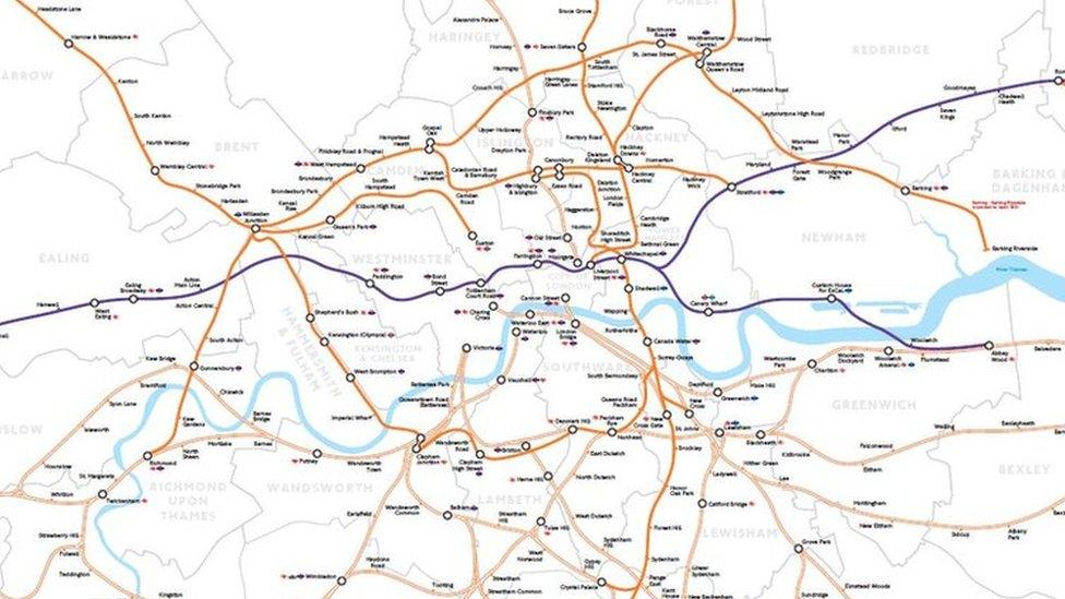 Proposed rail devolution map