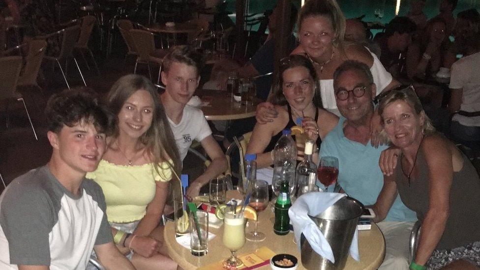 Georgie Jamieson and her family hours before the quake struck