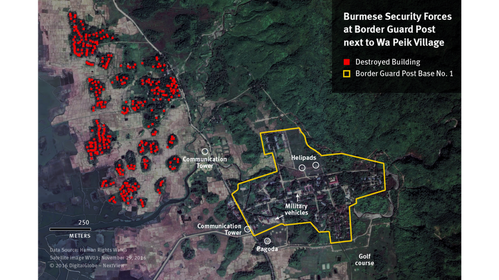 Burmese Security Forces near Wa Peik Village.