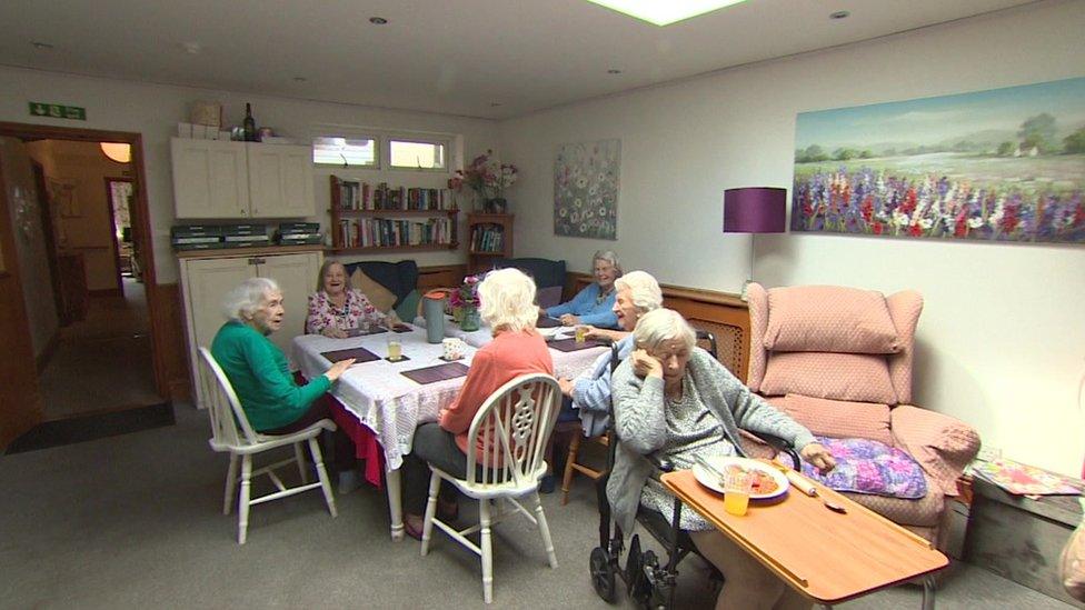 Residents at Thornbury Villa Care Home in Plymouth