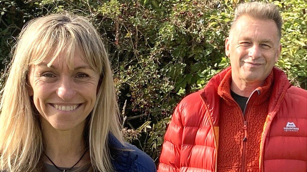 Chris Packham and Michaela Strachan at Wild Ken Hill