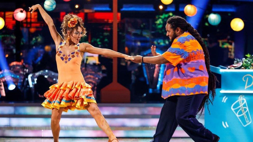 Hamza Yassin and Jowita Przystał dance the salsa on Strictly Come Dancing