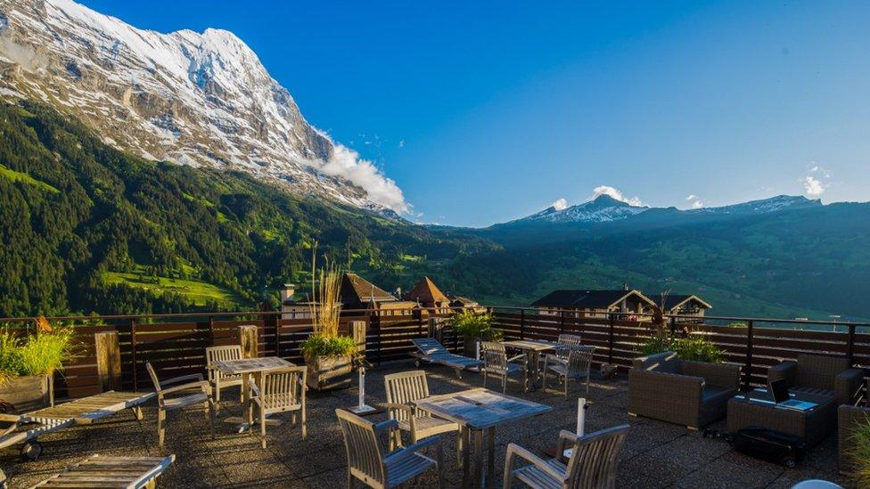 Hotel roof terrace waits for visitors