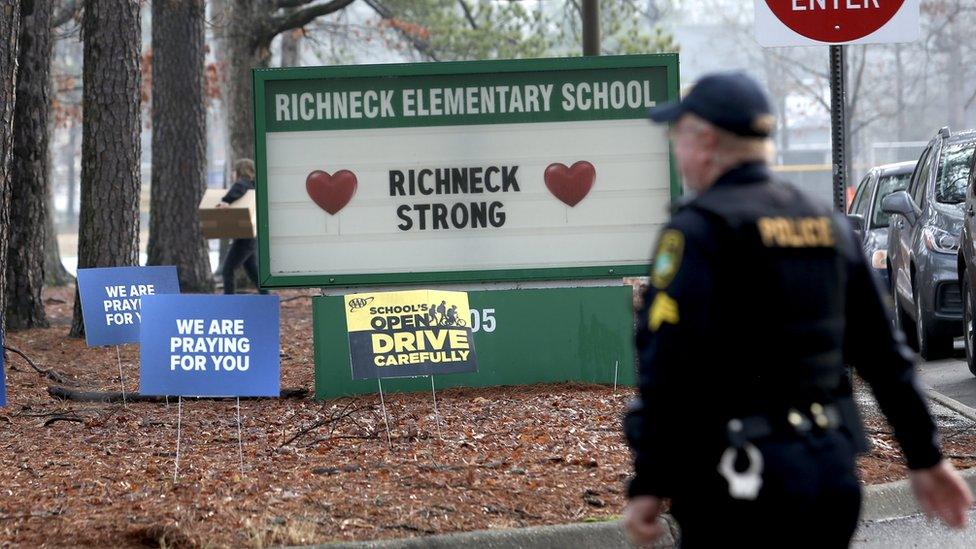 Photo of school's sign.