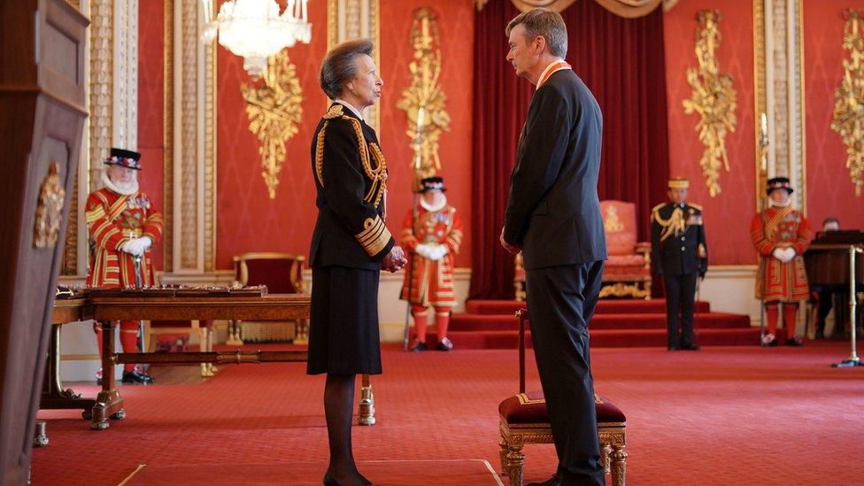 Princess Royal knighting Sir Ian Rankin