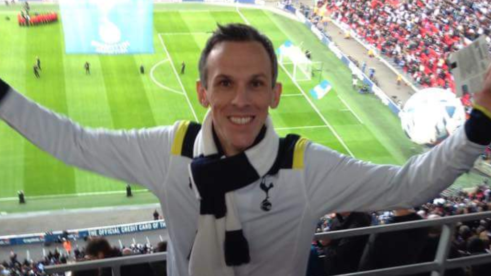 Sean Grant standing in the crowd at Wembley stadium