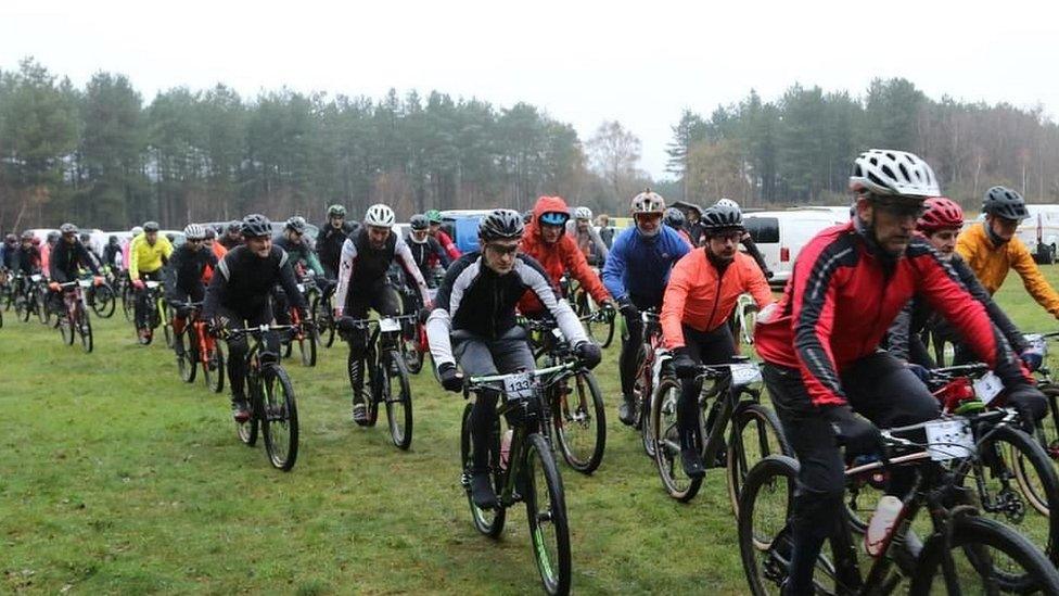 The memorial ride in Jason Nunn's honour