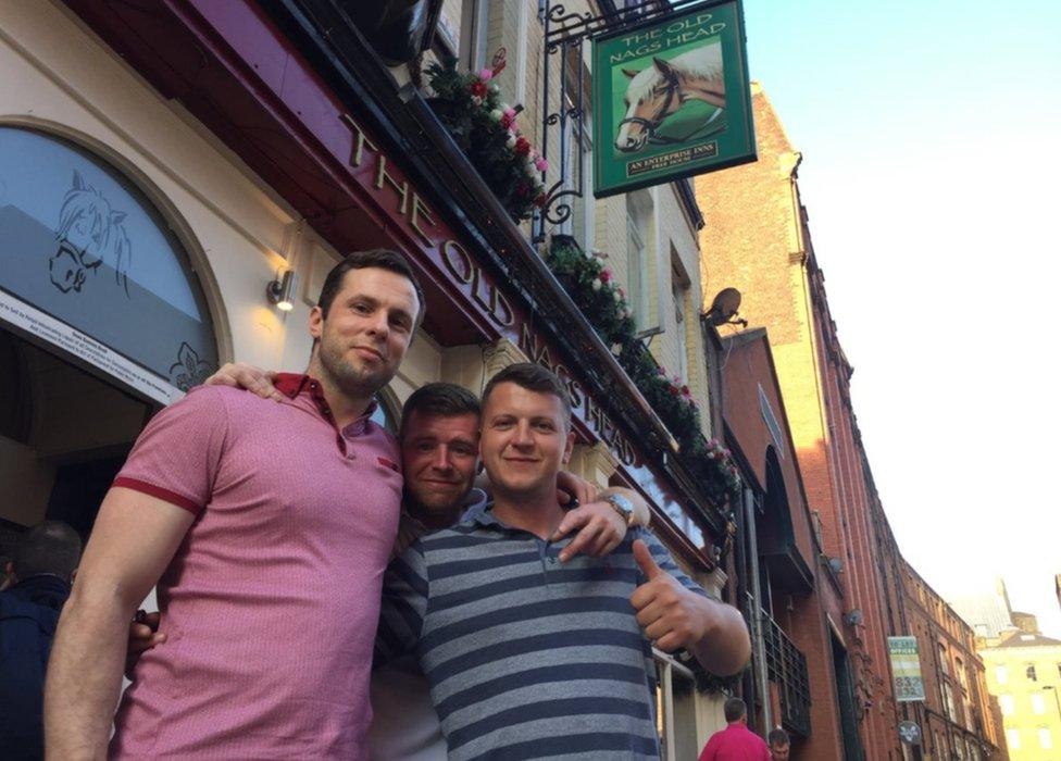 Man Utd fans at Old Nags Head