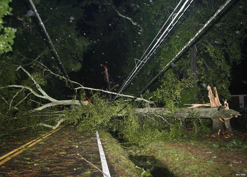 Destruction from Hurricane Hermine