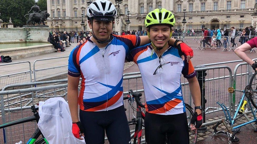 Edward and James Hems at the 2018 RideLondon