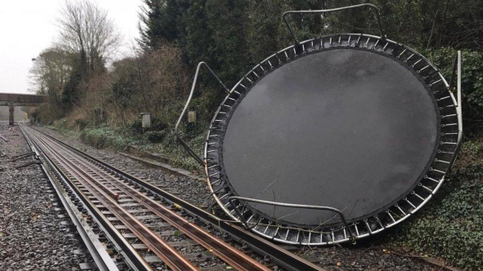 Trampoline-on-Train-line.