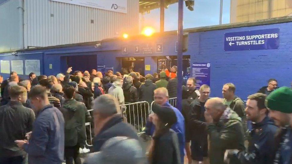 Fans arriving at Fratton Park on 24 September 2019