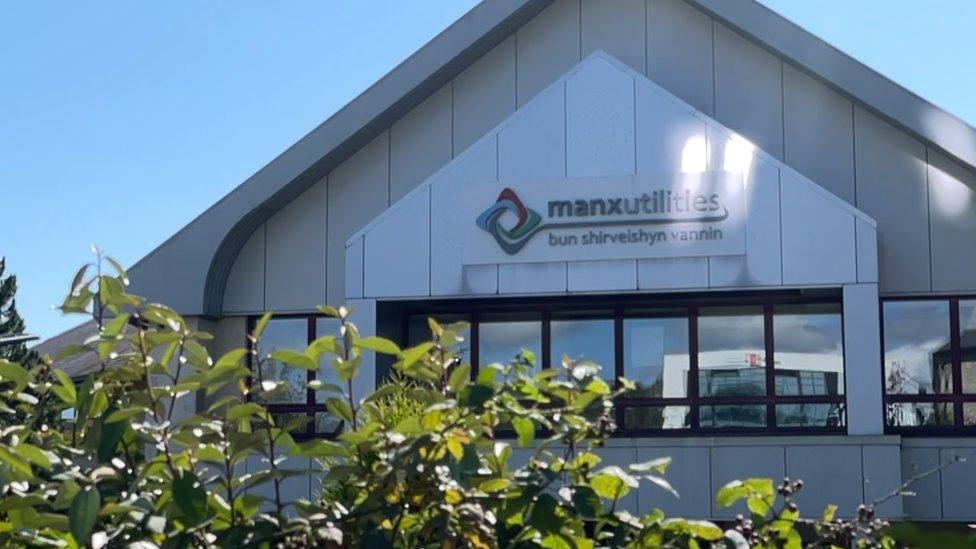 Manx Utilities sign at headquarters