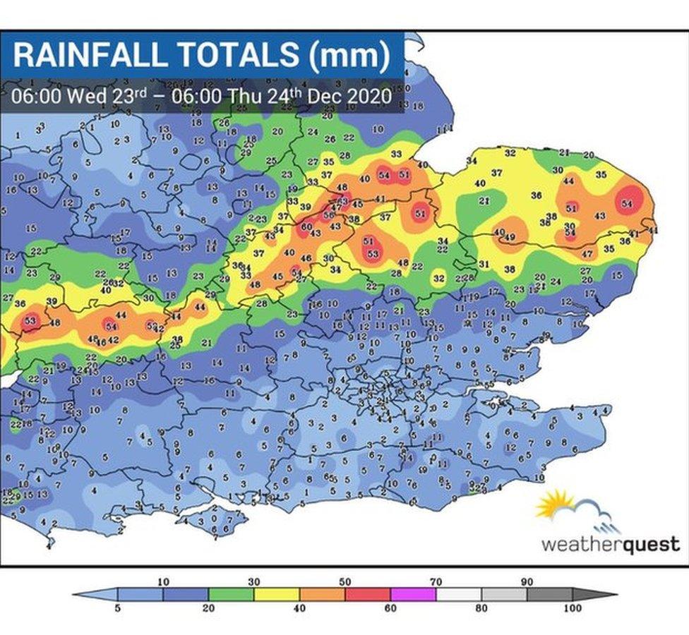 Rainfall map