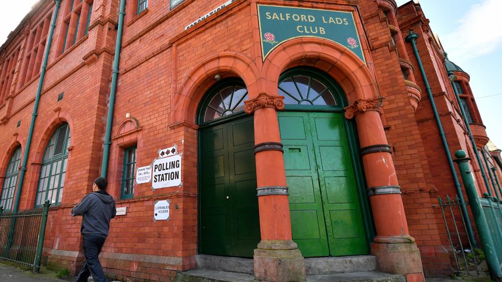 Salford Lads Club is a polling station