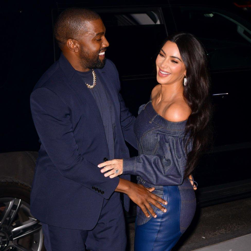 Kim Kardashian and Kanye West in 2019