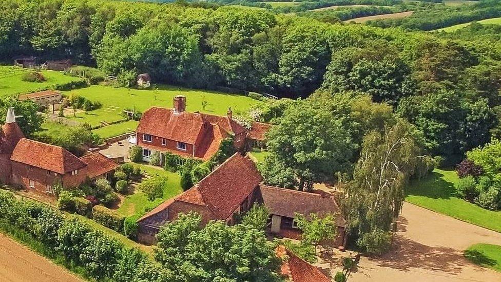 Aerial view of Fair Oak Farm, Mayfield