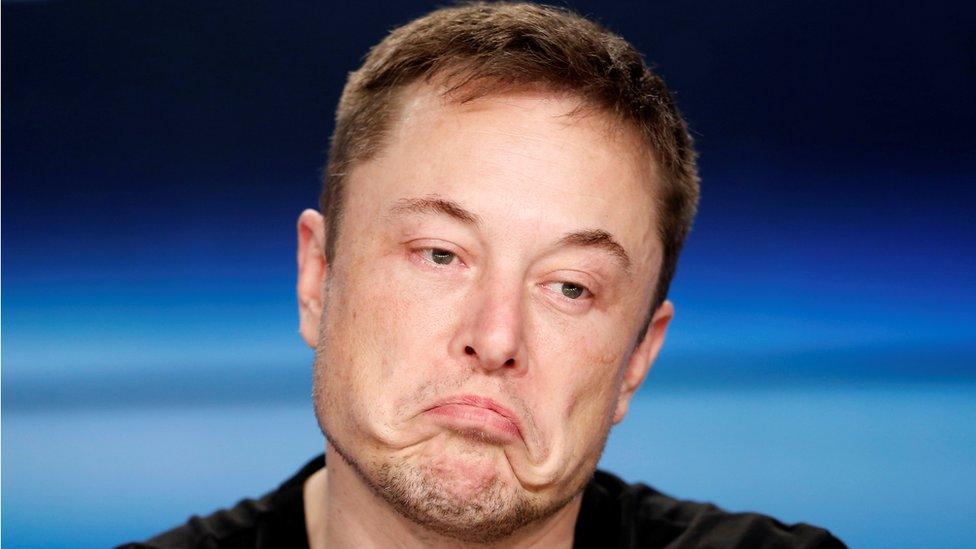 Elon Musk frowning