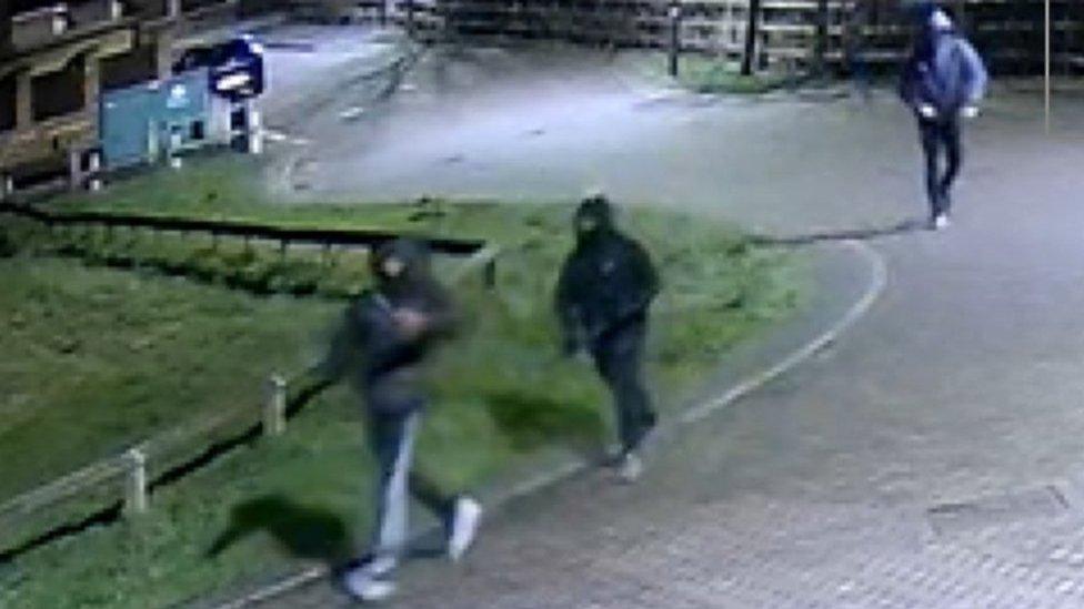 CCTV footage of the three men