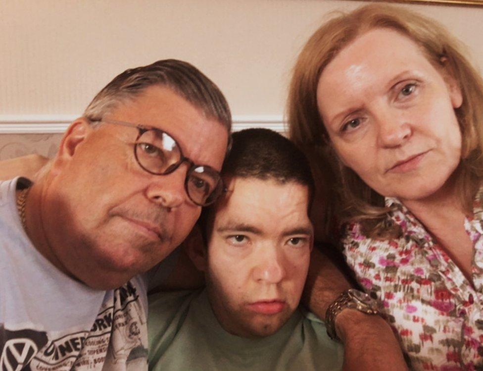 Joseph Cook with his parents, Martin & Tracey Cook