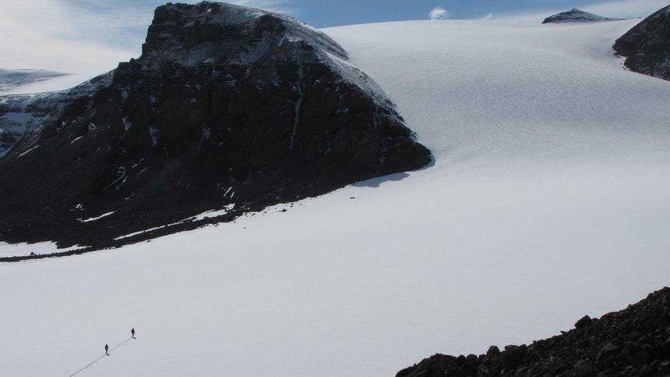 The Glasser Glacier - named after Aberystwyth University's Prof Neil Glasser