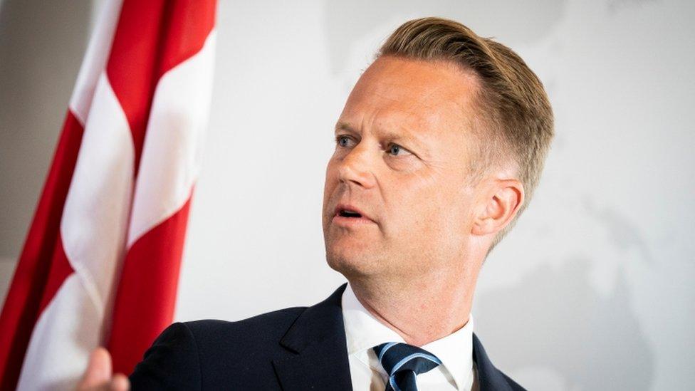 Danish Foreign Minister Jeppe Kofod attends a news conference in Eigtved"s House, Copenhagen, Denmark, July 21, 2020