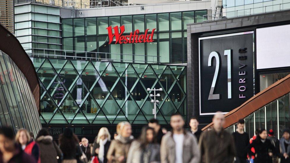 Westfield shopping centre in Stratford